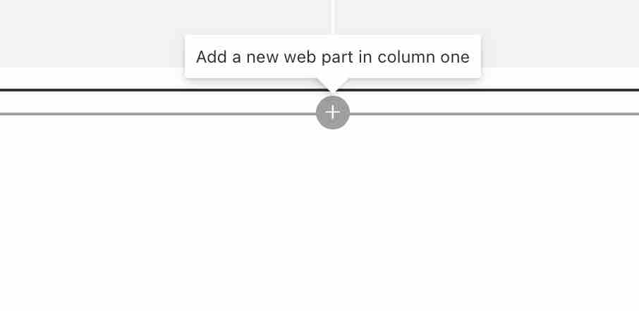 Add a new web part in column one